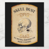 Halloween-Apothecary Skull Dust Wine Label Wijn Etiket (Enkel label)
