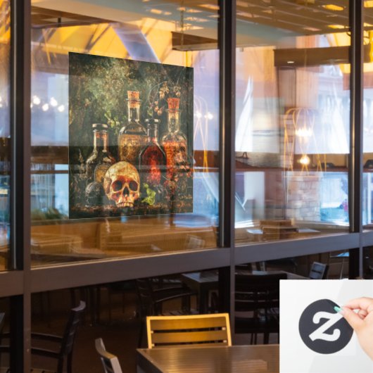 Halloween  Apothecary Window Cling Raamsticker (Restaurant Raam)
