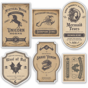  Halloween Apothecary Witch Potion Label