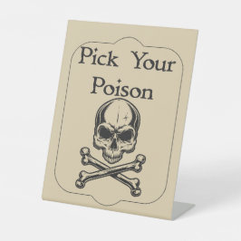 Halloween Apotheek Kies Je Vergif Reclamebord Met Voetstuk