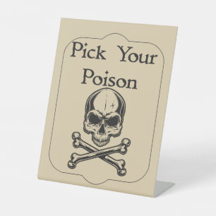 Halloween Apotheek Kies Je Vergif Reclamebord Met Voetstuk