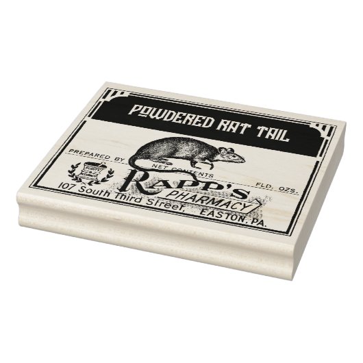 Halloween apotheek Label - Rat Tail - Rubberstempel (Stempel)