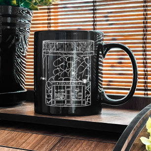 Halloween apotheek technicus, grappige apotheker koffiemok