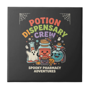 Halloween Apotheek Toverdrank Bemanning Tegeltje