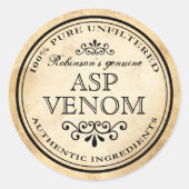 Halloween  apotheker asp venom label (Voorkant)