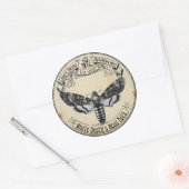 Halloween  apotheker Death's Head Moth Ronde Sticker (Envelop)