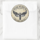 Halloween  apotheker Death's Head Moth Ronde Sticker (Tas)