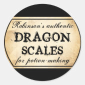 Halloween  apotheker drakenweegschaal label (Voorkant)