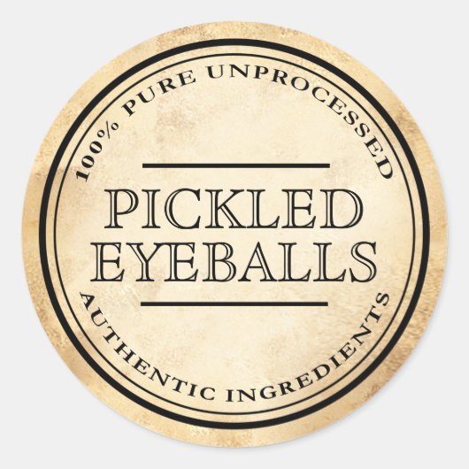 Halloween  apotheker gepekeld oogbal label (Voorkant)