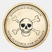 Halloween apotheker vergif schedel label (Voorkant)