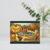 Halloween Apple Bobbing Briefkaart (Staand voorkant)