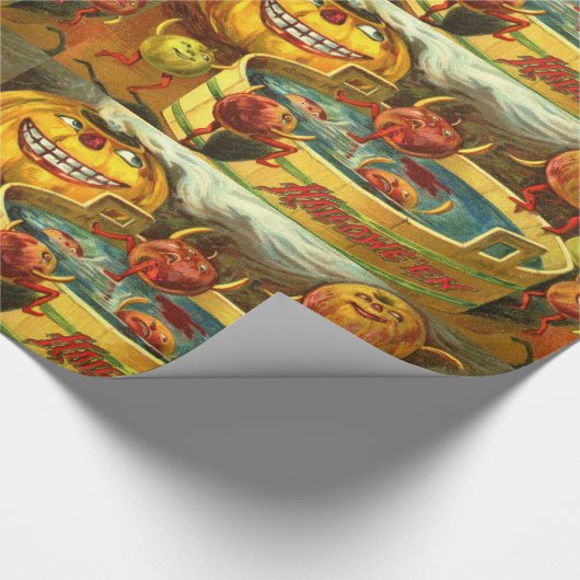 Halloween Apple Bobbing Cadeaupapier (Hoek)