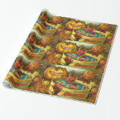 Halloween Apple Bobbing Cadeaupapier (Uitgerold)