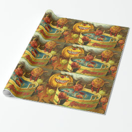 Halloween Apple Bobbing Cadeaupapier