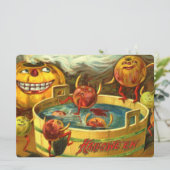 Halloween Apple Bobbing Kaart (Staand voorkant)