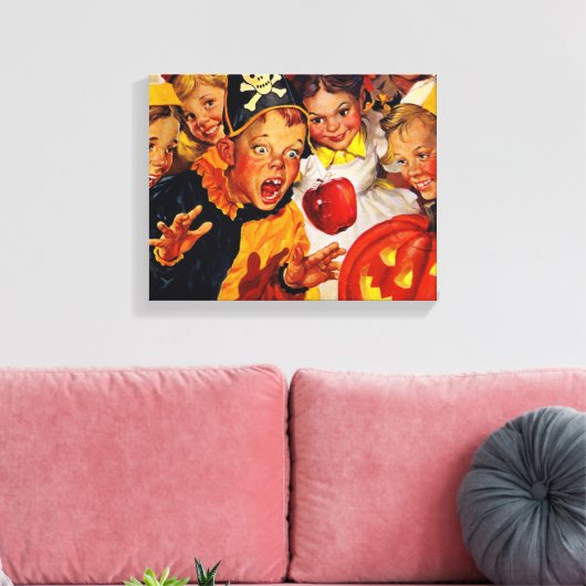 Halloween Apple Bobbing Print (Insitu (Woonkamer))
