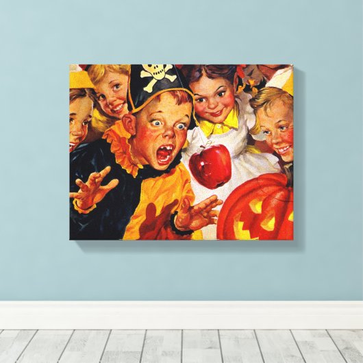 Halloween Apple Bobbing Print (Insitu (Houten vloer))