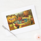 Halloween Apple Bobbing Rechthoekige Sticker (Envelop)