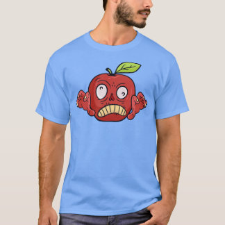 Halloween Apple Zombie Food Fruit Monster Spooky Z T-shirt