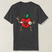 Halloween Apple Zombie Food Fruit Monster Spooky Z T-shirt (Design voorkant)