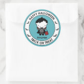Halloween Aqua Treat Bag Sticker Label (Tas)