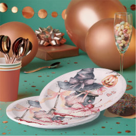 Halloween aquarel coquette Verjaardagsfeest Papieren Bordje