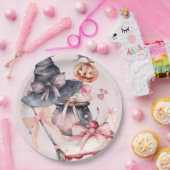 Halloween aquarel coquette Verjaardagsfeest Papieren Bordje (Feest)