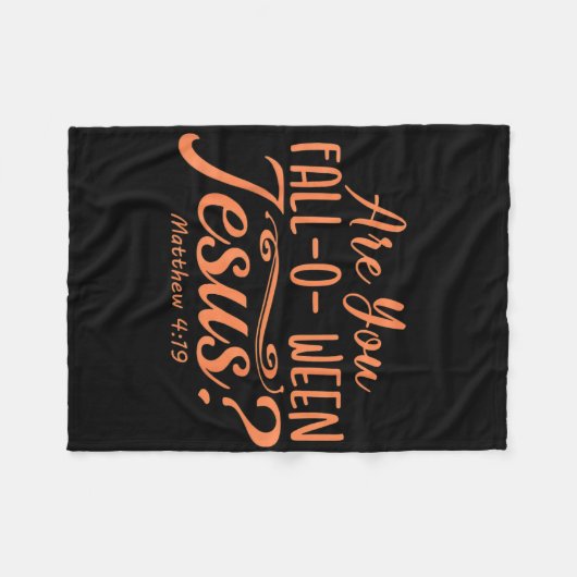 Halloween Are You Herfst-o-ween Jesus Matthew Chri Fleece Deken (Voorkant (Horizontaal))