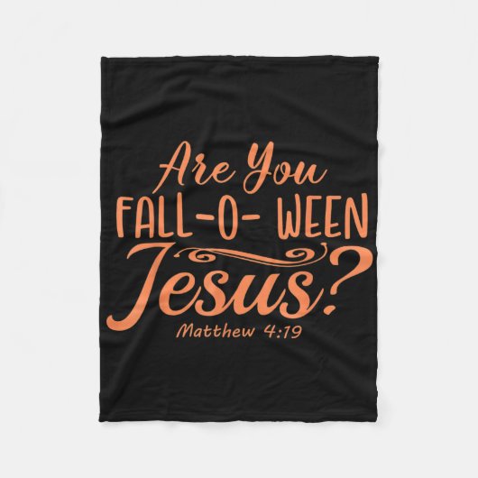 Halloween Are You Herfst-o-ween Jesus Matthew Chri Fleece Deken (Voorkant)