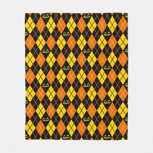 Halloween Argyle Fleece Deken (Voorkant)