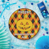 Halloween Argyle jack op lantaarn Papieren Bordje (Feest)