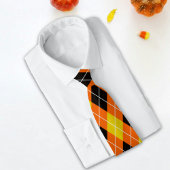 Halloween Argyle Pattern Stropdas – Classic Spooky