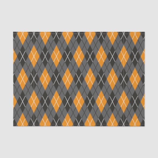 Halloween Argyle Pattern Tissuepapier (Voorkant)