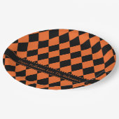 Halloween Argyle ~ Persoonlijk Papieren Bordje (Gekanteld)
