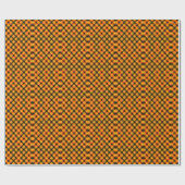 Halloween Argyle Plaid Orange, Yellow & Black Cadeaupapier (Vlak)