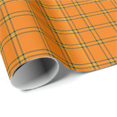 Halloween Argyle Plaid Orange, Yellow & Black Cadeaupapier (Rol Hoek)