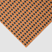 Halloween Argyle - Zwarte & Oranje diamanten Tissuepapier (Detail)