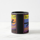 halloween Art Black Cat Flying School Mok (Midden)