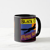 halloween Art Black Cat Flying School Mok (Voorkant rechts)