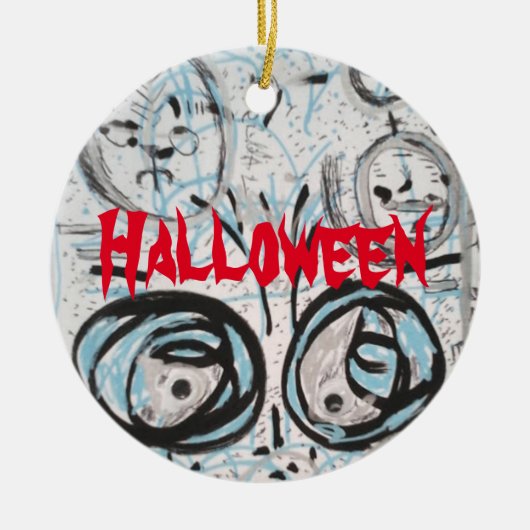 Halloween Art Collectie Keramisch Ornament (Voorkant)