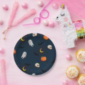 Halloween Art Halloween Skeleton Art Happy Halowe Papieren Bordje (Feest)