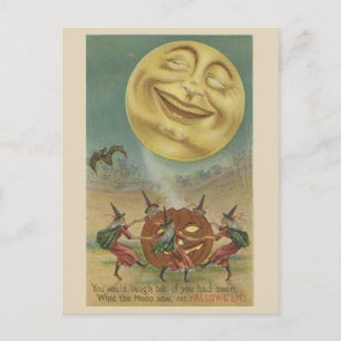 Halloween Art - Laughing Moon Briefkaart