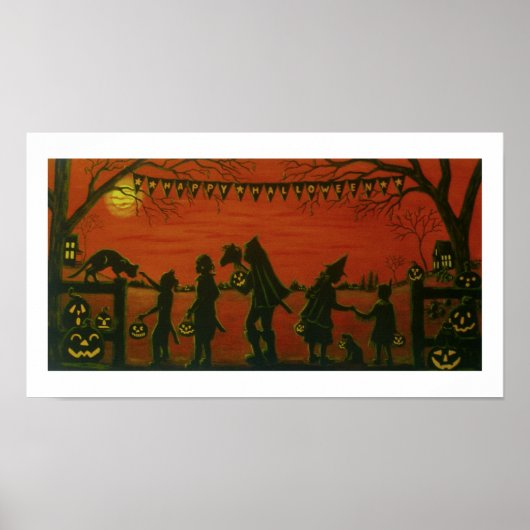 Halloween Art poster "Happy Halloween" (Voorkant)