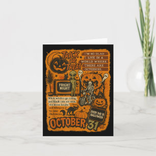 Halloween Art Quote Collage 31 oktober Kaart