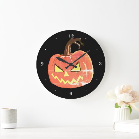 Halloween Art Scary Pumpkin Wall klok (Huis)