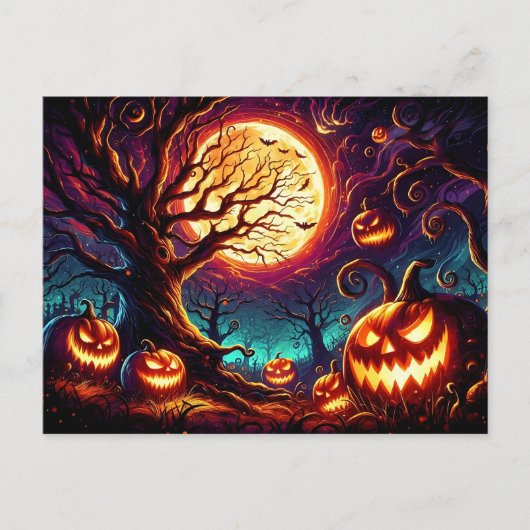 Halloween Art Scene Briefkaart (Voorkant)