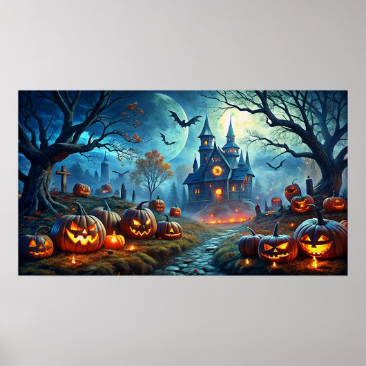 Halloween Art Scene Poster (Voorkant)
