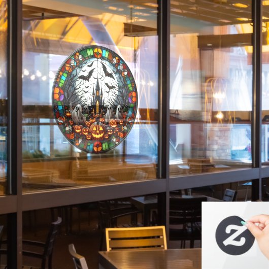 Halloween Art Window Cling Raamsticker (Restaurant Raam)