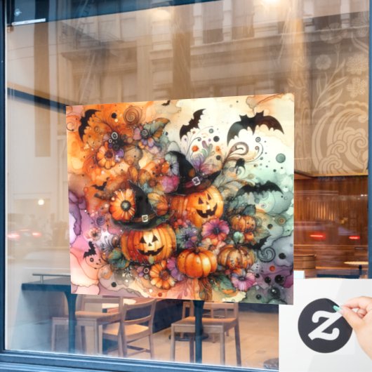 Halloween Art Window Cling Raamsticker (Cafe Raam)