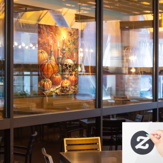 Halloween Art Window Cling Raamsticker (Restaurant Raam)